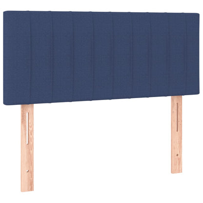 Boxspring Met Matras Stof Blauw 90 x 200 cm Verticale strepen