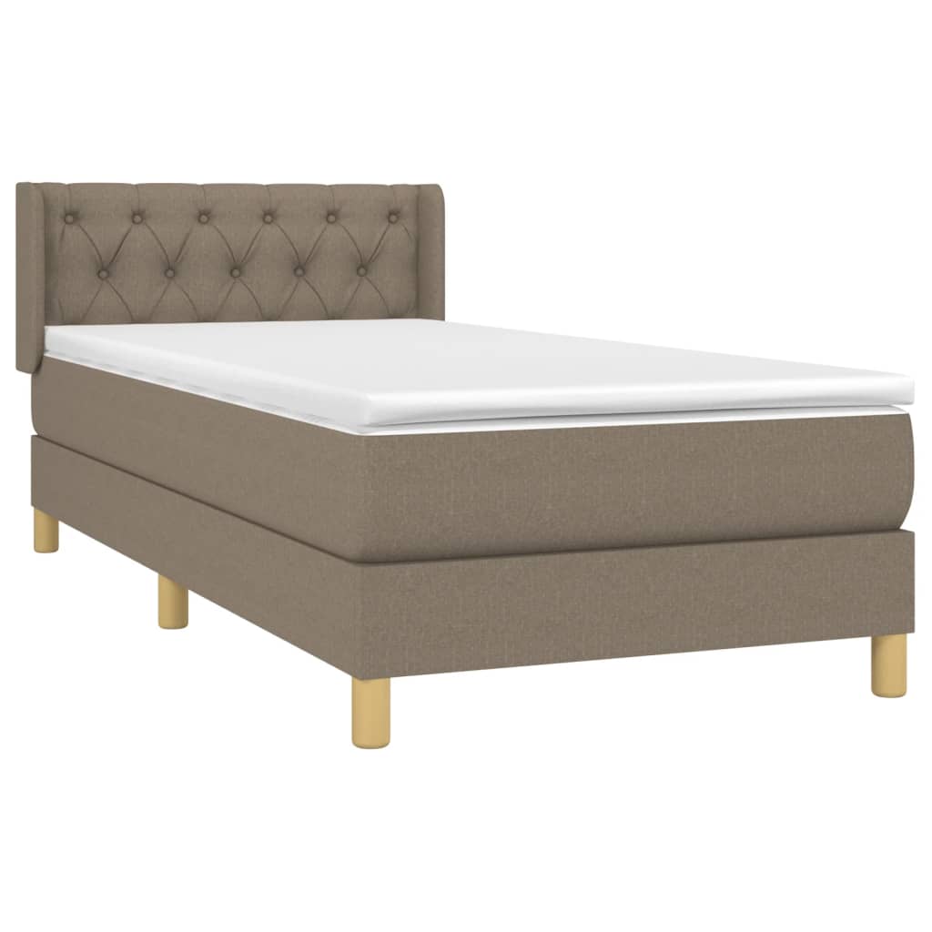Boxspring Met Matras Stof Taupe 80 x 200 cm Getuft ontwerp