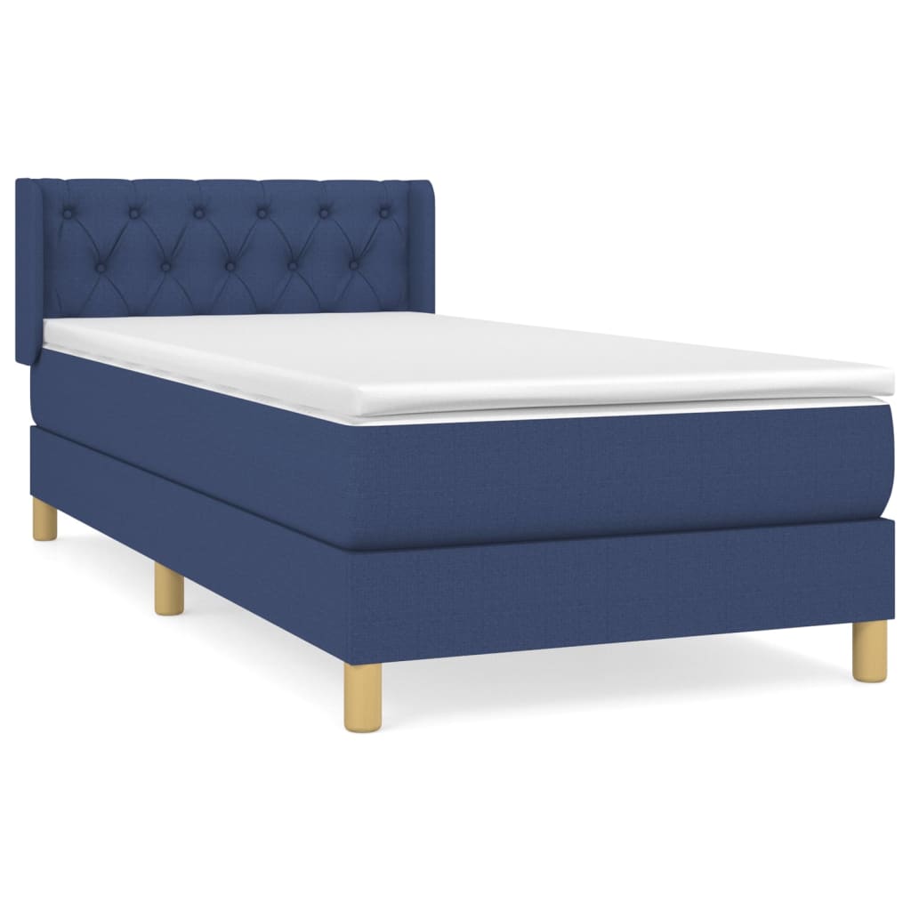 Boxspring Met Matras Stof Blauw 80 x 200 cm Getuft ontwerp