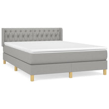 Boxspring Met Matras Stof Lichtgrijs 140 x 190 cm Getuft ontwerp
