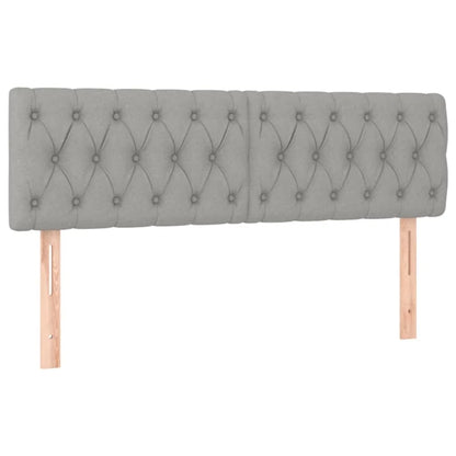 Boxspring Met Matras Stof Lichtgrijs 140 x 190 cm Getuft ontwerp