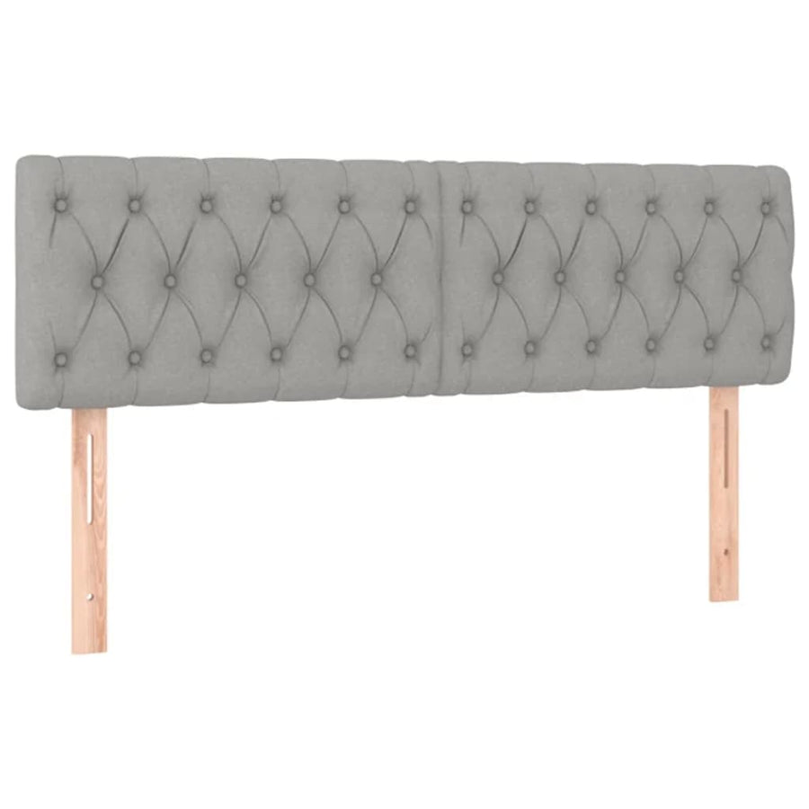Boxspring Met Matras Stof Lichtgrijs 140 x 190 cm Getuft ontwerp