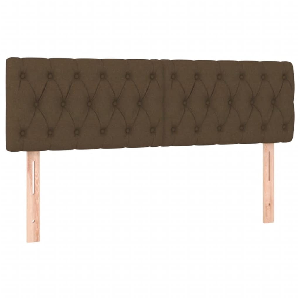 Boxspring Met Matras Stof Donkerbruin 140 x 190 cm Getuft ontwerp