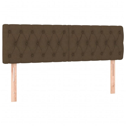 Boxspring Met Matras Stof Donkerbruin 140 x 190 cm Getuft ontwerp