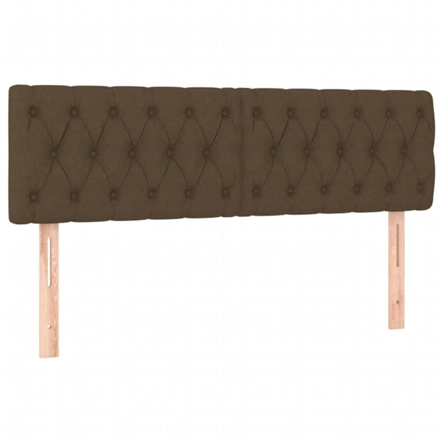 Boxspring Met Matras Stof Donkerbruin 140 x 190 cm Getuft ontwerp