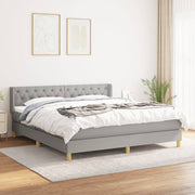 Boxspring met matras 160x200 cm lichtgrijs