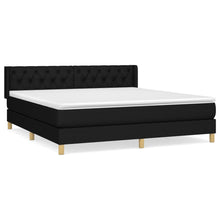 Boxspring Met Matras Stof Zwart 160 x 200 cm Getuft ontwerp