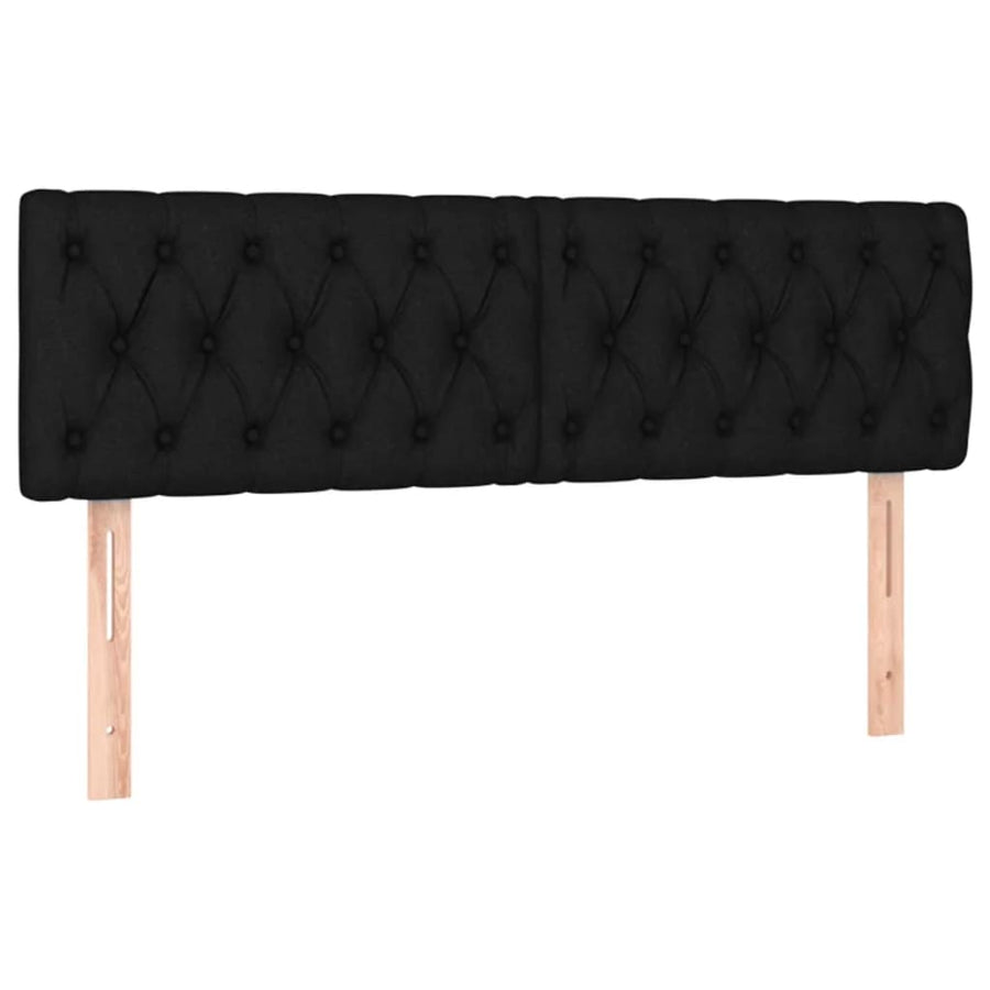 Boxspring Met Matras Stof Zwart 160 x 200 cm Getuft ontwerp