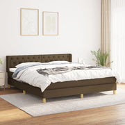 Boxspring 160x200 cm donkerbruin met matras