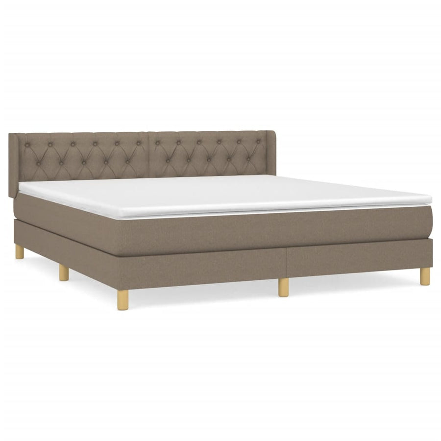Boxspring Met Matras Stof Taupe 160 x 200 cm Getuft ontwerp
