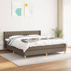 Boxspring Met Matras Stof Taupe 180 x 200 cm Getuft ontwerp