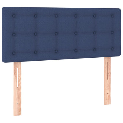 Boxspring Met Matras Stof Blauw 90 x 190 cm Knopen
