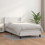 Boxspring met matras 100x200 cm wit kunstleer