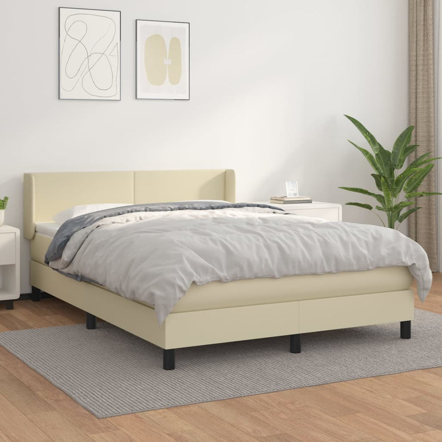 Boxspring Met Matras Kunstleer Kleurig 140 x 190 cm
