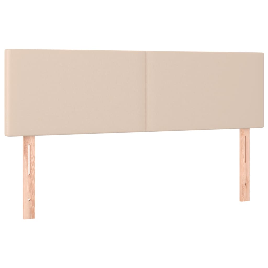 Boxspring met matras kunstleer cappuccinokleurig 140x190 cm 140 x 190 cm Cappuccino