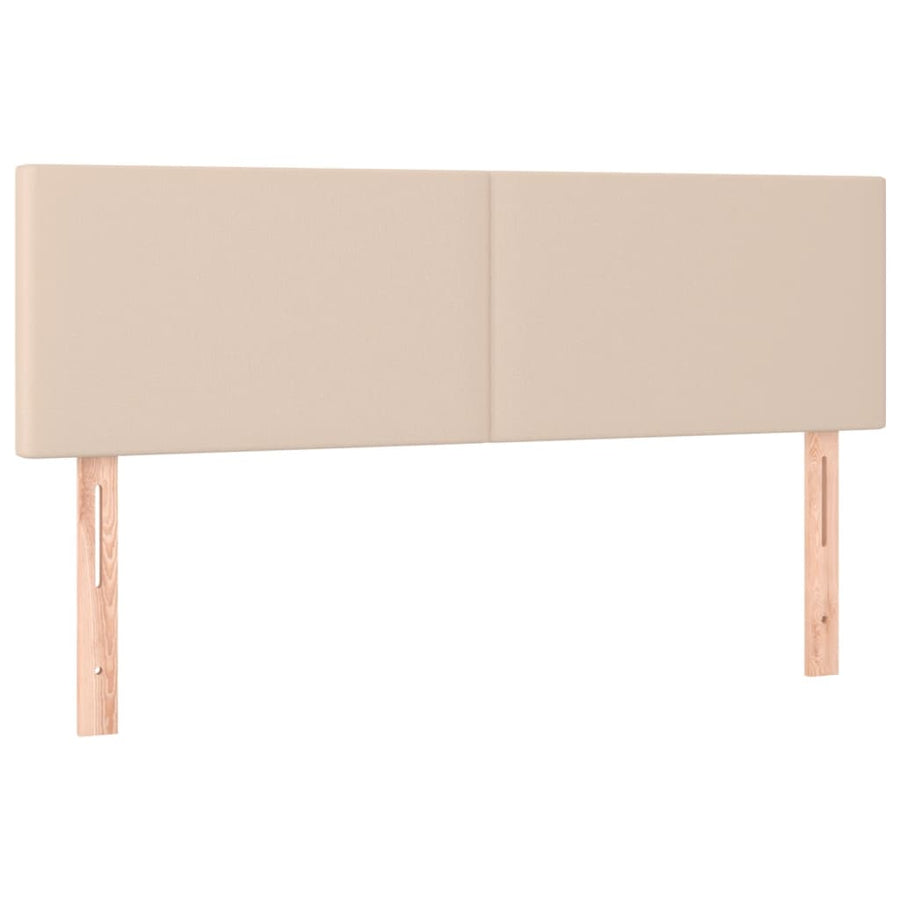 Boxspring met matras kunstleer cappuccinokleurig 140x190 cm 140 x 190 cm Cappuccino