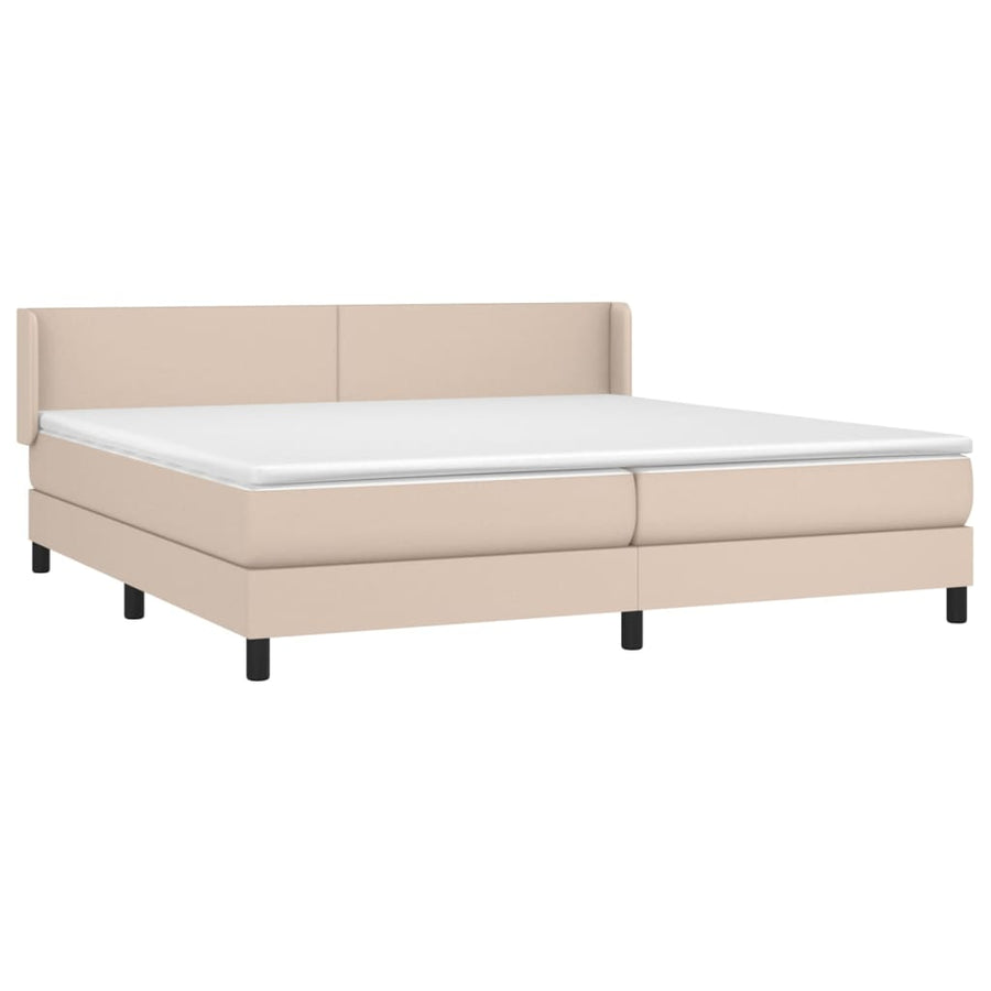 Boxspring Met Matras Kunstleer Kleurig 200 x 200 cm