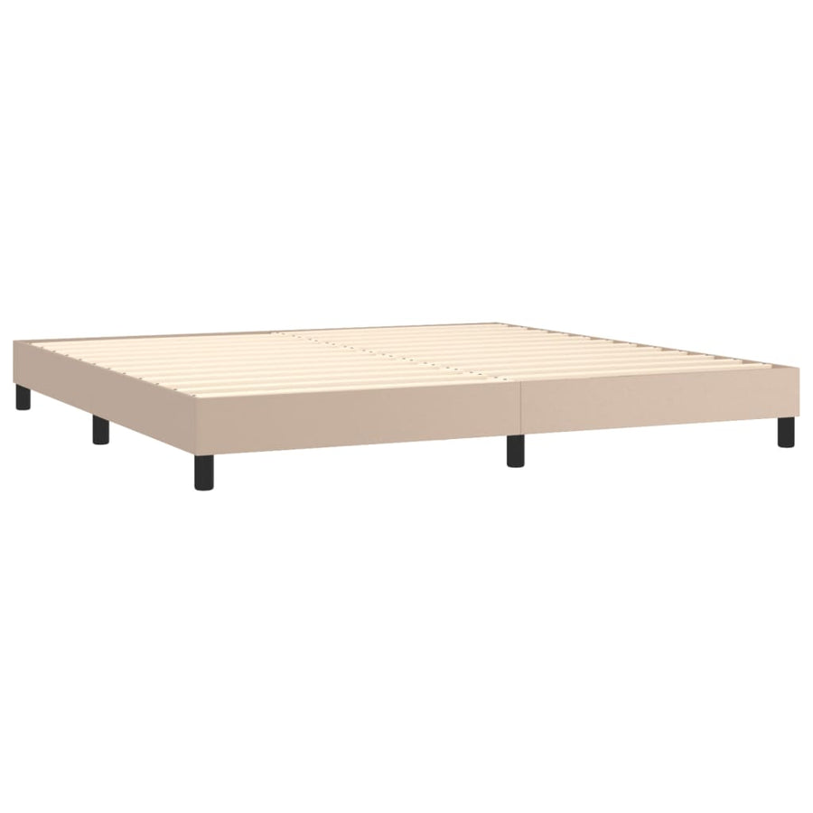 Boxspring Met Matras Kunstleer Kleurig 200 x 200 cm