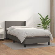 Boxspring 80x200 cm grijs kunstleer