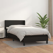 Boxspring met matras 100x200 cm kunstleer zwart