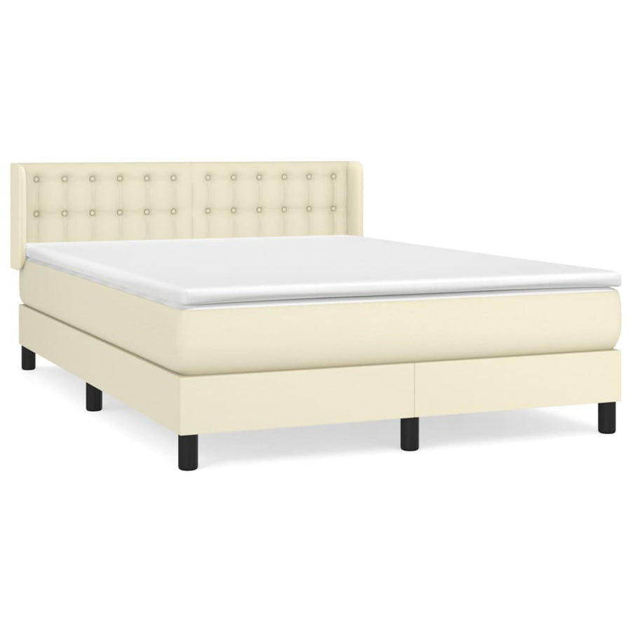 Boxspring Met Matras Kunstleer Kleurig 140 x 190 cm
