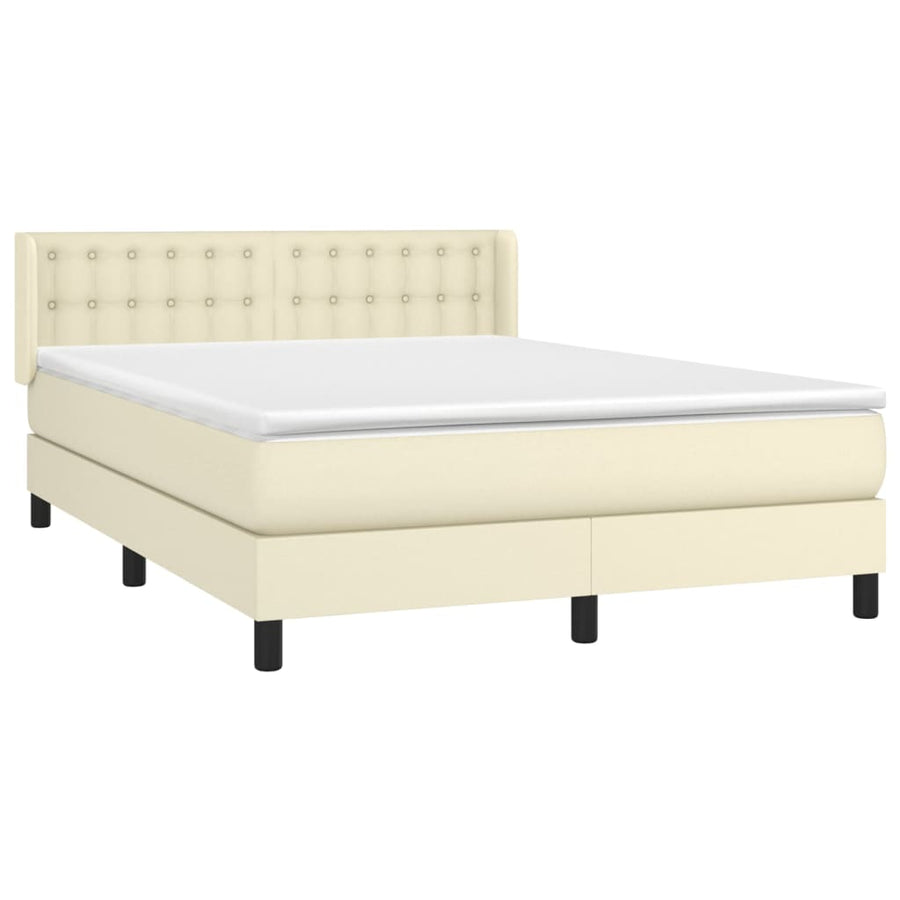 Boxspring Met Matras Kunstleer Kleurig 140 x 190 cm