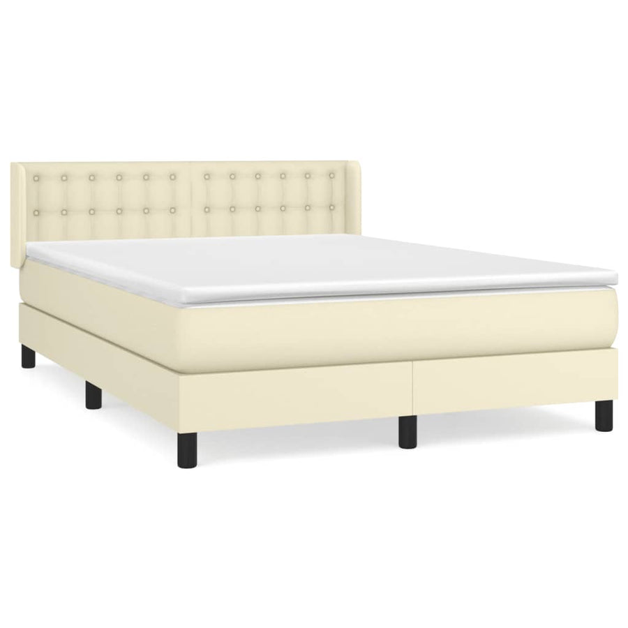 Boxspring Met Matras Kunstleer Kleurig 140 x 200 cm