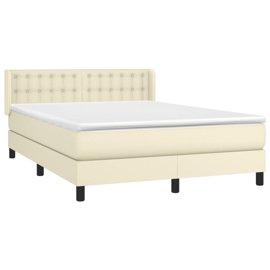 Boxspring Met Matras Kunstleer Kleurig 140 x 200 cm