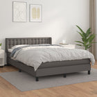 Boxspring 140x200 cm kunstleer grijs