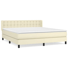 Boxspring Met Matras Kunstleer Crèmekleurig 160X200 Cm 160 x 200 cm