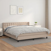 Boxspring 180x200 cm kunstleer cappuccino