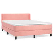 Boxspring Met Matras Fluweel Roze 140 x 200 cm Effen ontwerp