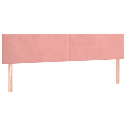 Boxspring Met Matras Fluweel Roze 160 x 200 cm Effen ontwerp