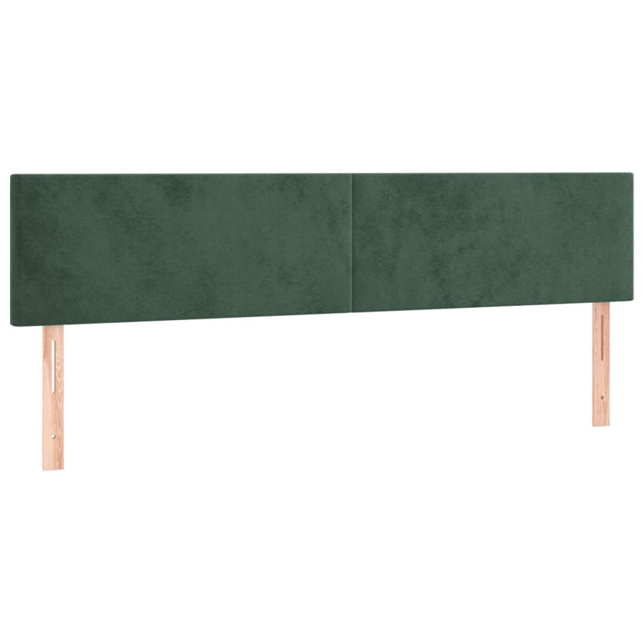 Boxspring Met Matras Fluweel Donkergroen 180X200 Cm 180 x 200 cm Effen ontwerp