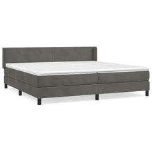 Boxspring Met Matras Fluweel Donkergrijs 200 x 200 cm Effen ontwerp