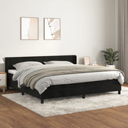 Boxspring met matras 200x200 cm zwart