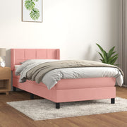 Boxspring 90x200 cm fluweel roze
