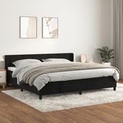 Boxspring met matras 200x200 cm zwart fluweel
