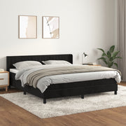 Boxspring met matras 160x200 cm zwart fluweel