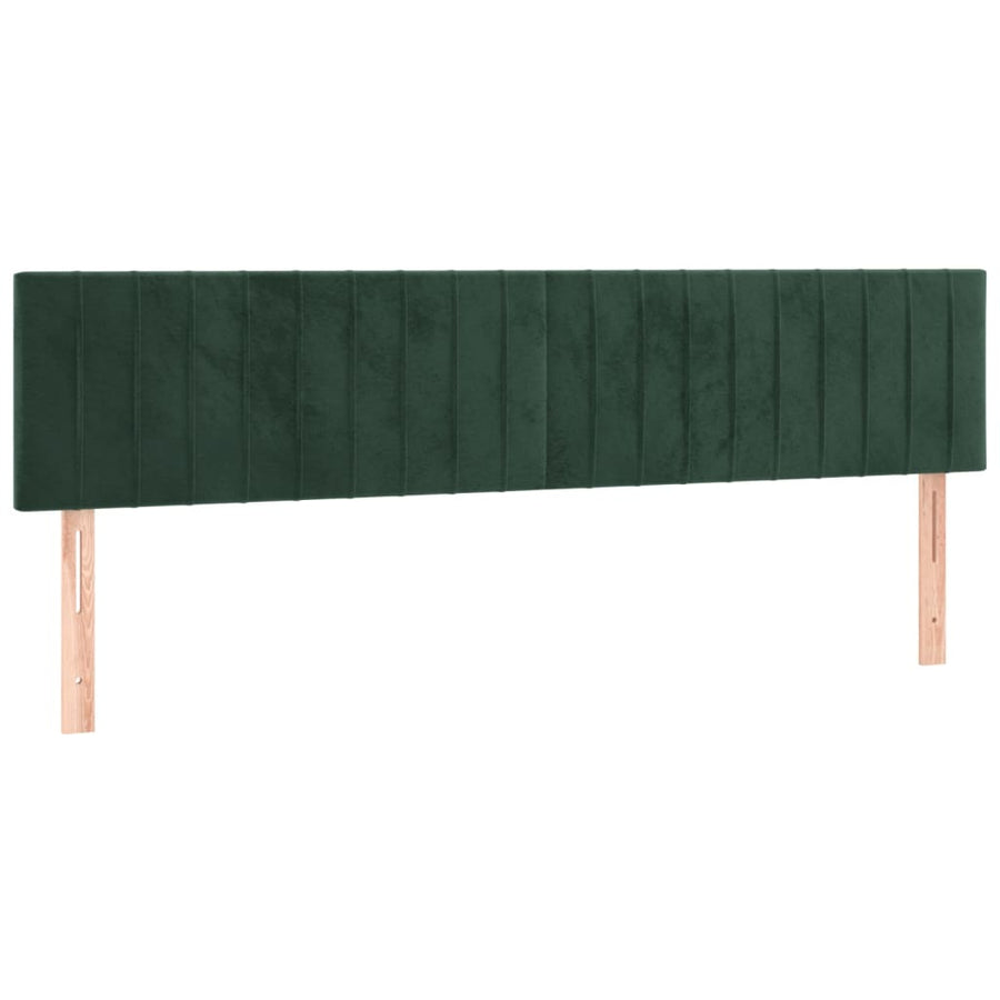 Boxspring Met Matras Fluweel Donkergroen 180 x 200 cm Verticale strepen