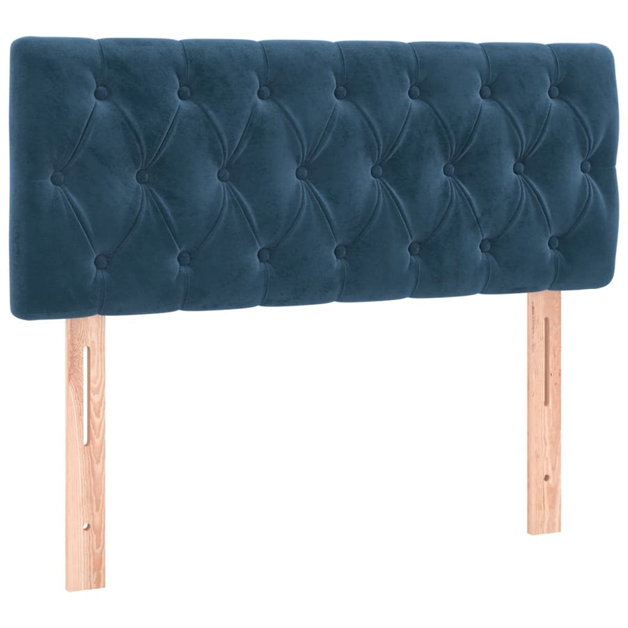 Boxspring Met Matras Fluweel Donkerblauw 90 x 190 cm Getuft ontwerp