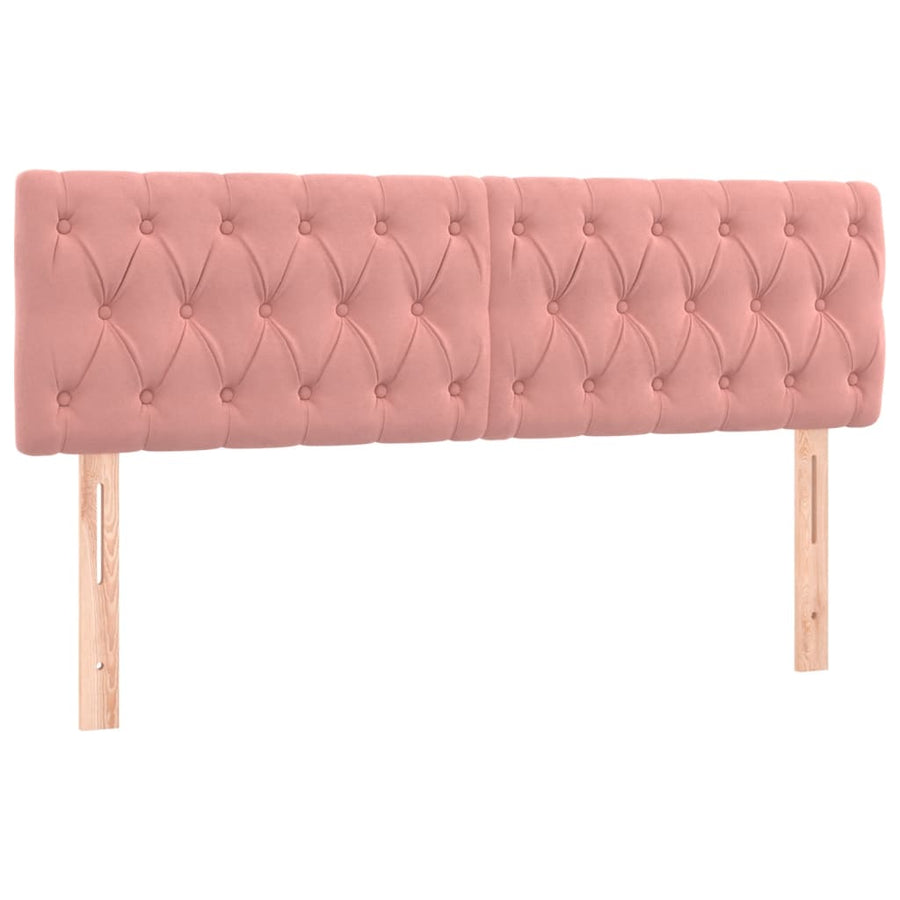 Boxspring Met Matras Fluweel Roze 140 x 190 cm Getuft ontwerp