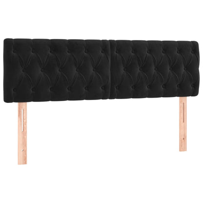 Boxspring Met Matras Fluweel Zwart 160 x 200 cm Getuft ontwerp