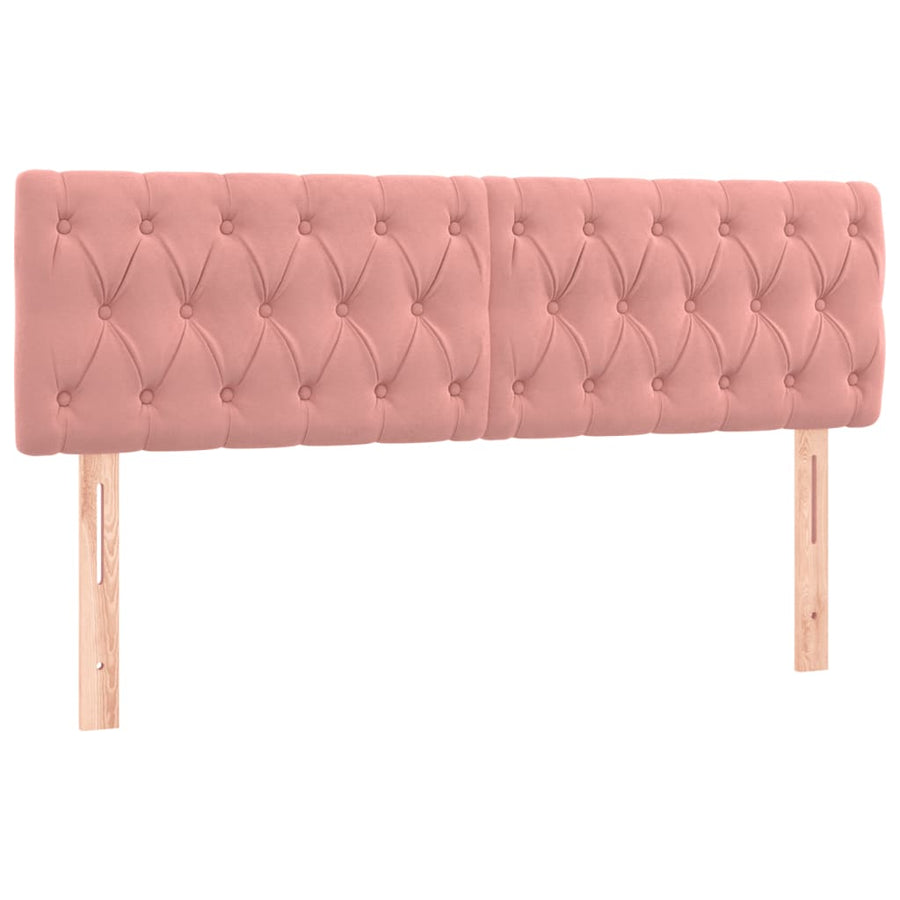 Boxspring Met Matras Fluweel Roze 160 x 200 cm Getuft ontwerp