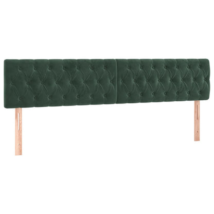 Boxspring Met Matras Fluweel Donkergroen 200 x 200 cm Getuft ontwerp