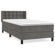 Boxspring Met Matras Fluweel Donkergrijs 80 x 200 cm Knopen