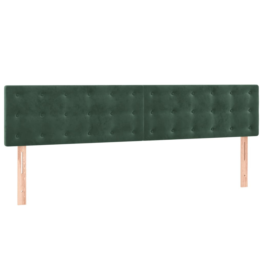 Boxspring Met Matras Fluweel Donkergroen 160 x 200 cm Knopen