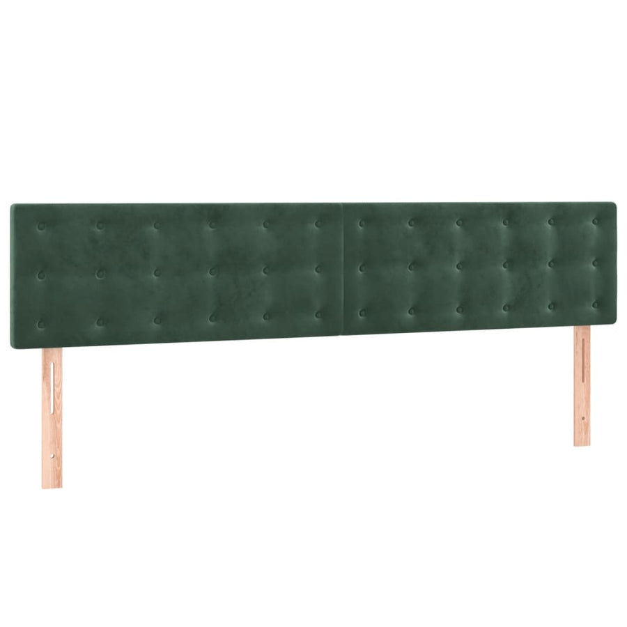 Boxspring Met Matras Fluweel Donkergroen 180X200 Cm Donkergroen 180 x 200 cm Knopen