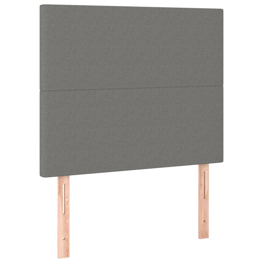 Boxspring met matras stof donkergrijs 80x200 cm 80 x 200 cm Donkergrijs