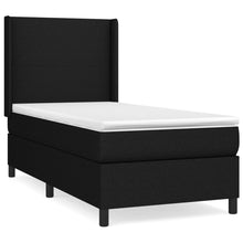 Boxspring Met Matras Stof Zwart 80 x 200 cm Effen ontwerp